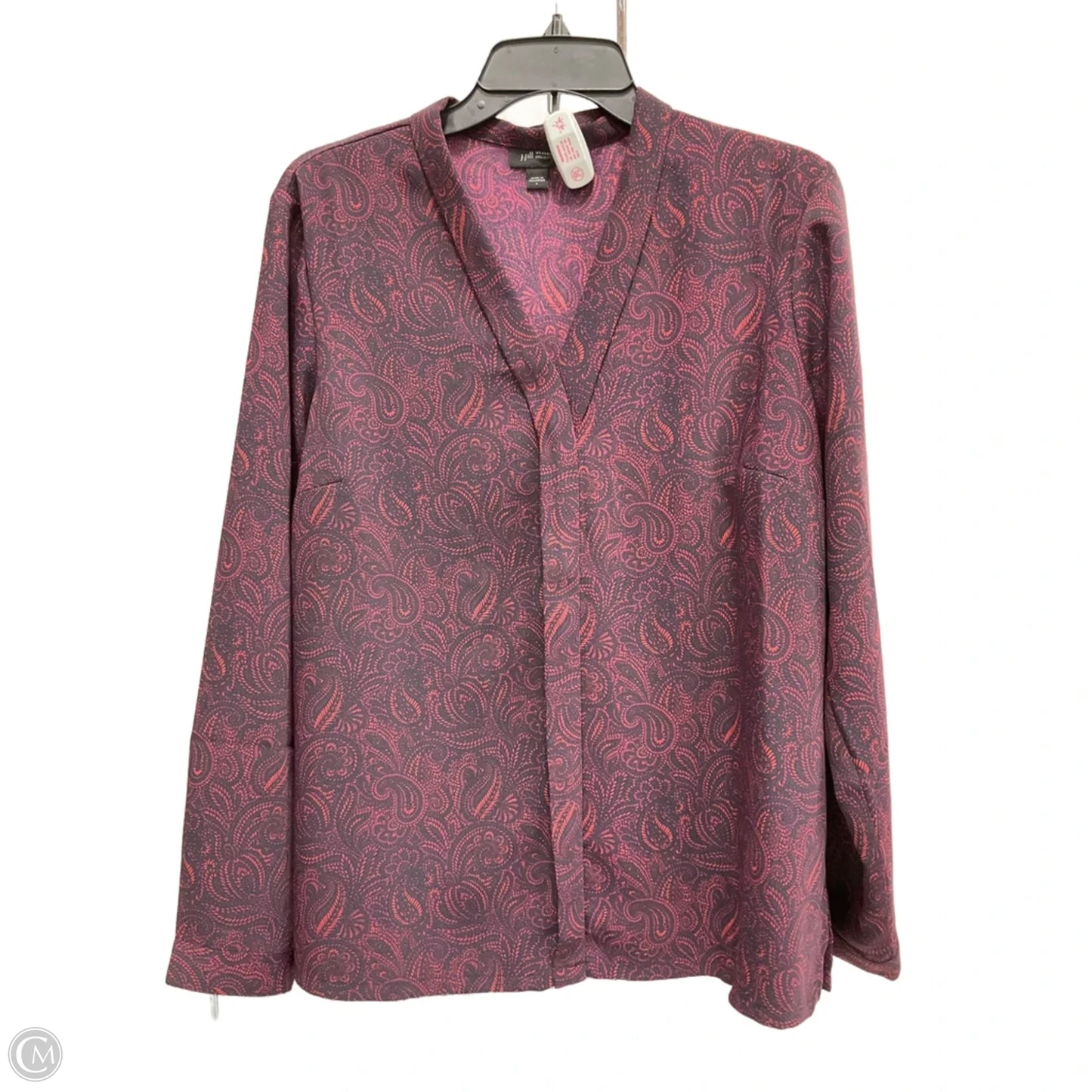 Top Long Sleeve By J. Jill In Maroon, Size: L