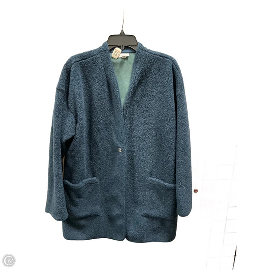 Jacket Faux Fur & Sherpa By Pure Jill In Blue, Size: L