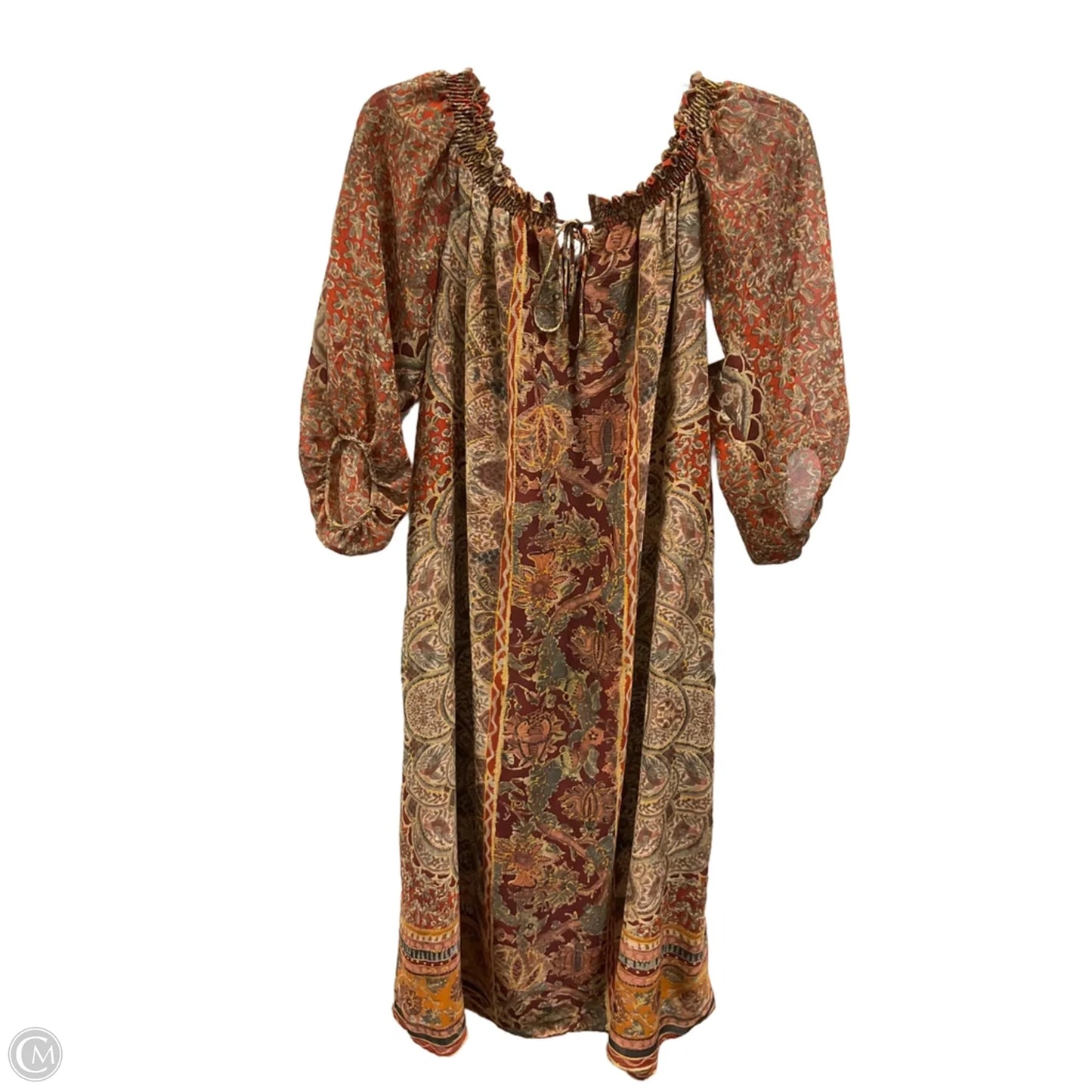 Dress Casual Midi By Zara Basic In Multi-colored, Size: S