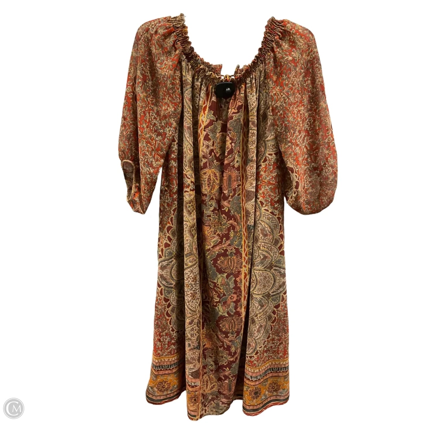 Dress Casual Midi By Zara Basic In Multi-colored, Size: S