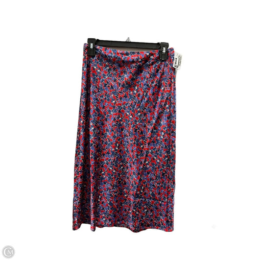 Skirt Midi By J. Crew In Blue & Red, Size: Xs