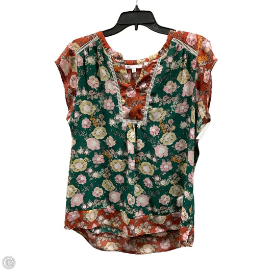 Top Short Sleeve By Dr2 In Floral Print, Size: L