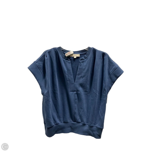 Top Short Sleeve By Loft In Blue, Size: M