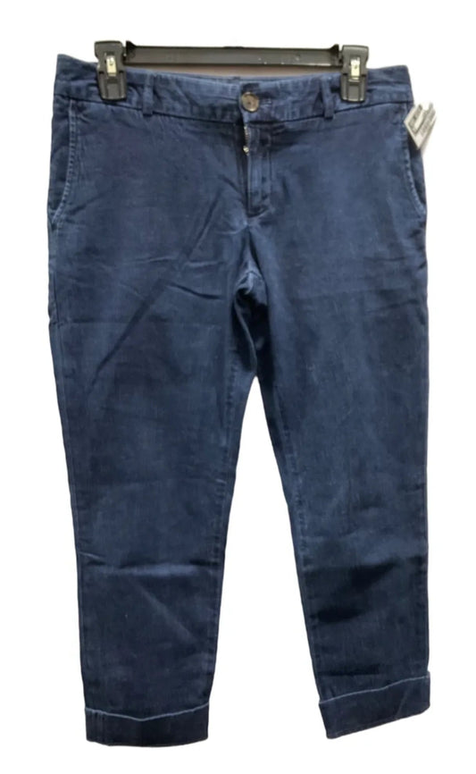 Jeans Cropped By Banana Republic In Blue Denim, Size: 2