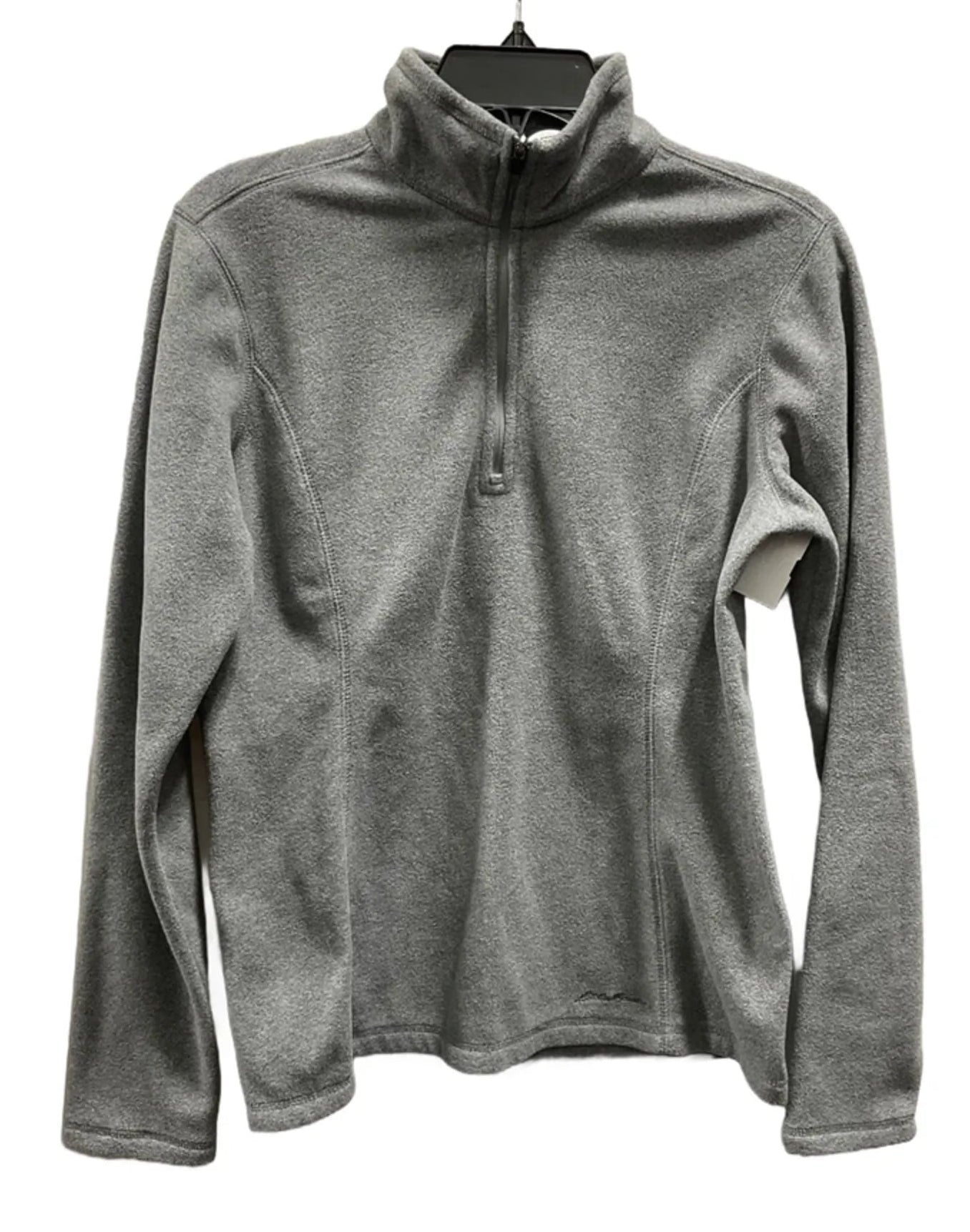 Athletic Top Long Sleeve Collar By Eddie Bauer In Grey, Size: S