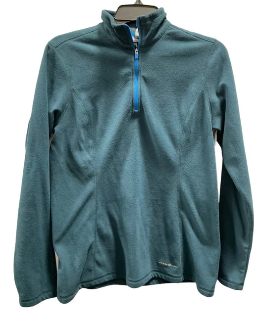 Athletic Top Long Sleeve Collar By Eddie Bauer In Green, Size: S