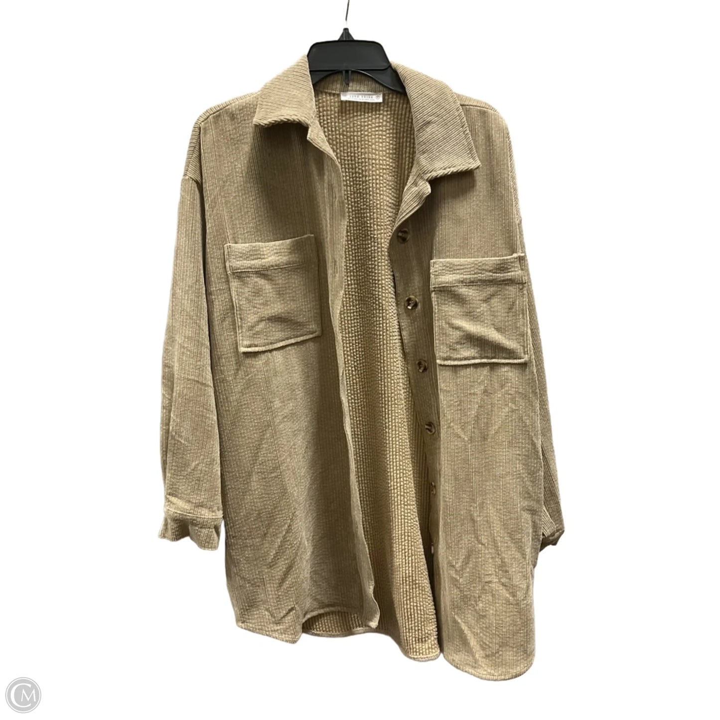 Jacket Shirt By 12th Tribe In Beige, Size: S