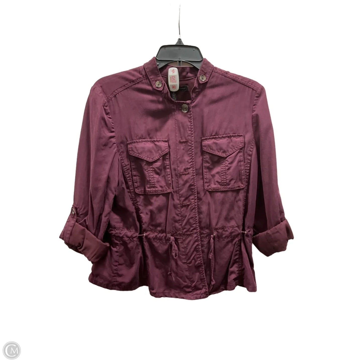 Jacket Shirt By White House Black Market In Maroon, Size: 8