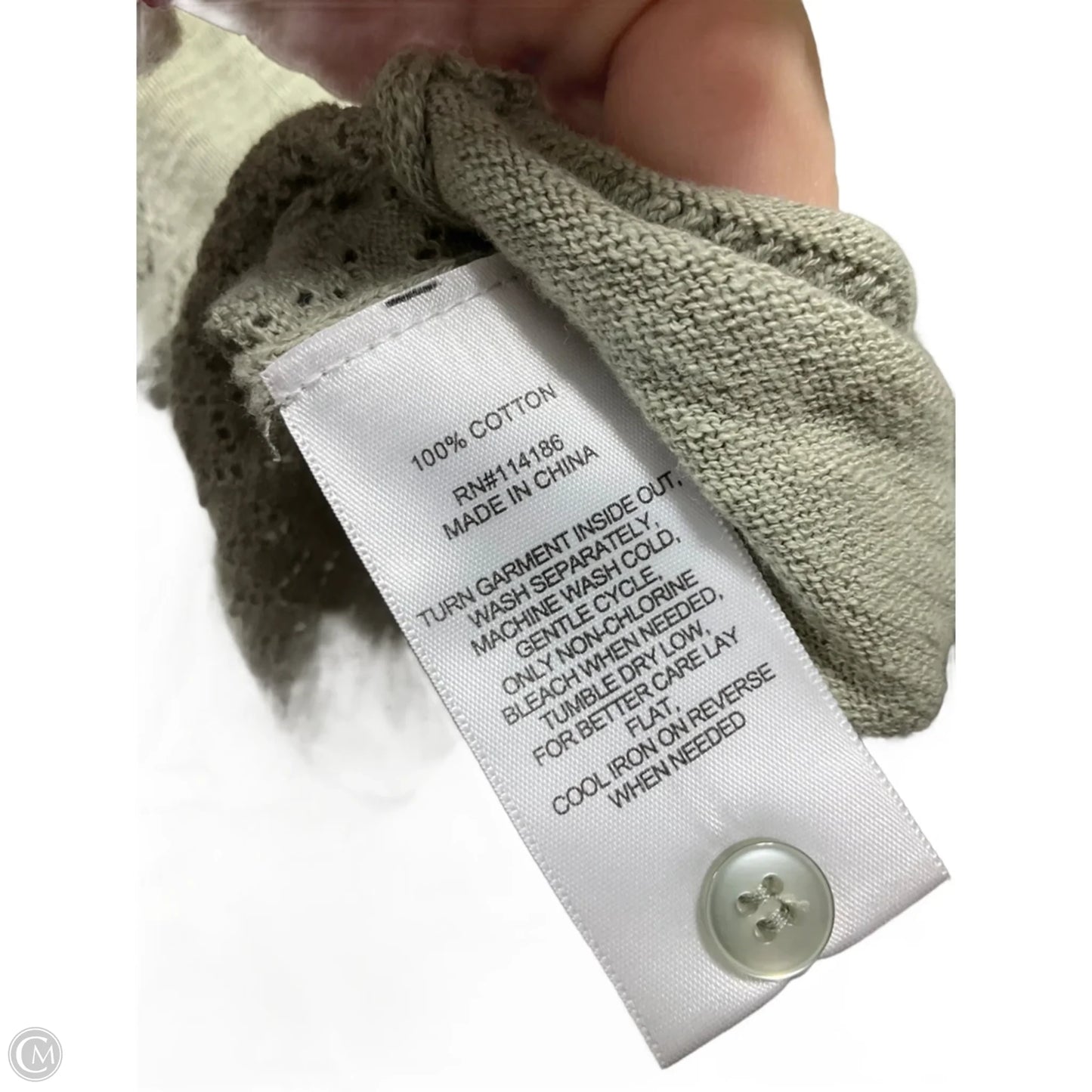 Cardigan Designer By Frye In Green, Size: M