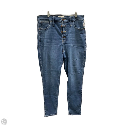 Jeans Skinny By Madewell In Blue Denim, Size: 10