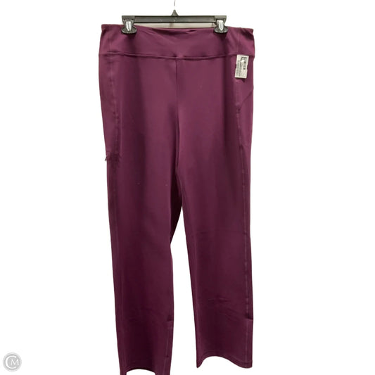 Athletic Leggings By Duluth Trading In Maroon, Size: L