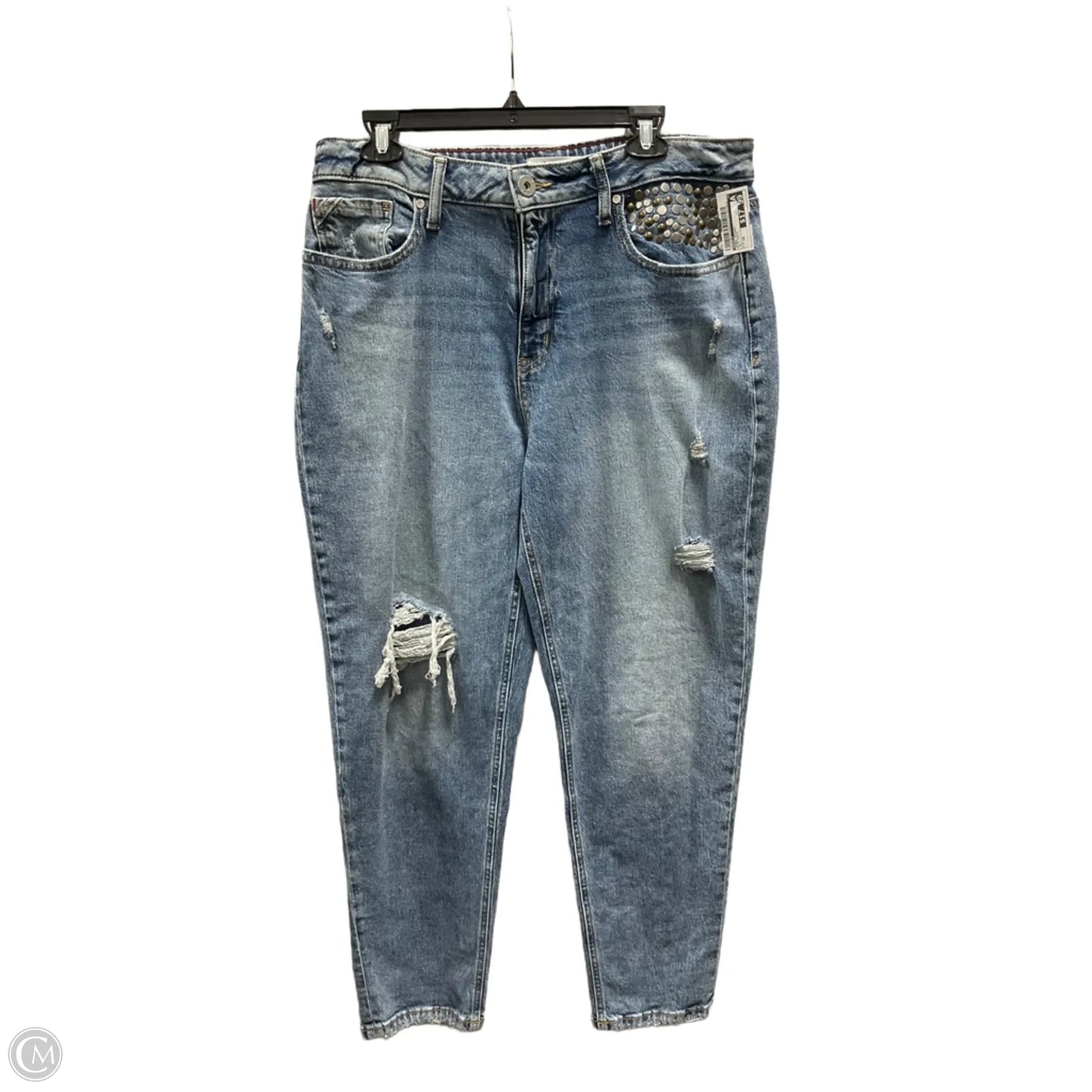 Jeans Skinny By Edgely In Blue Denim, Size: 16