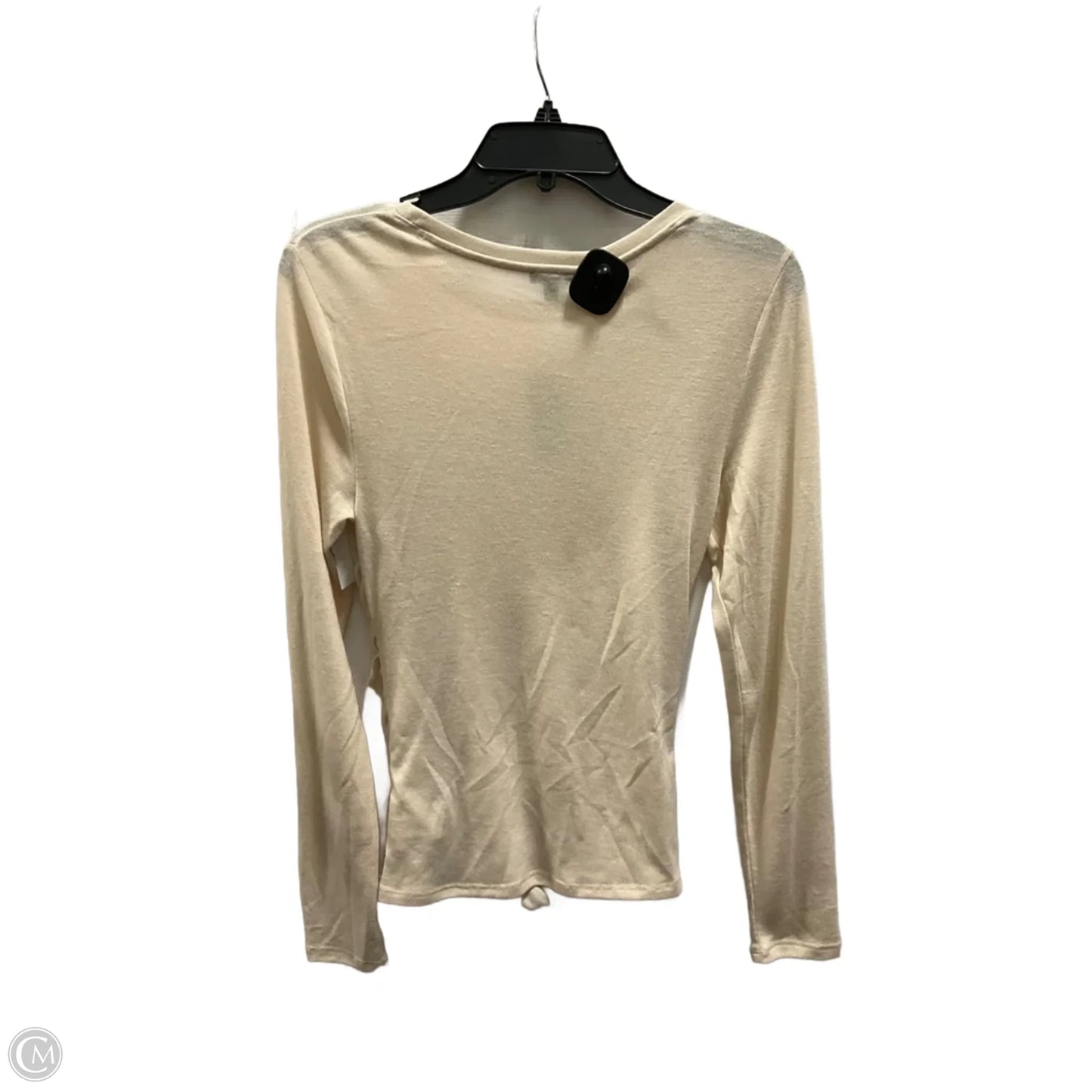 Top Long Sleeve By Express In Cream, Size: M
