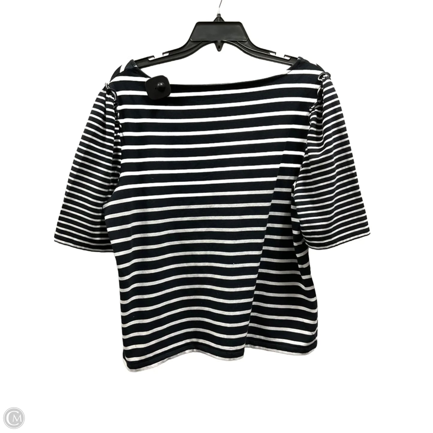 Top Short Sleeve By Talbots In Striped Pattern, Size: Xl