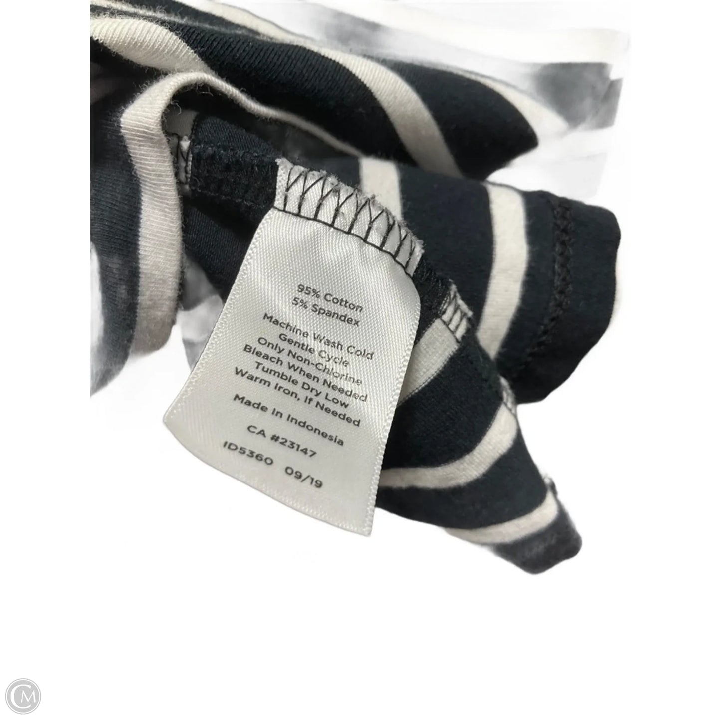 Top Short Sleeve By Talbots In Striped Pattern, Size: Xl