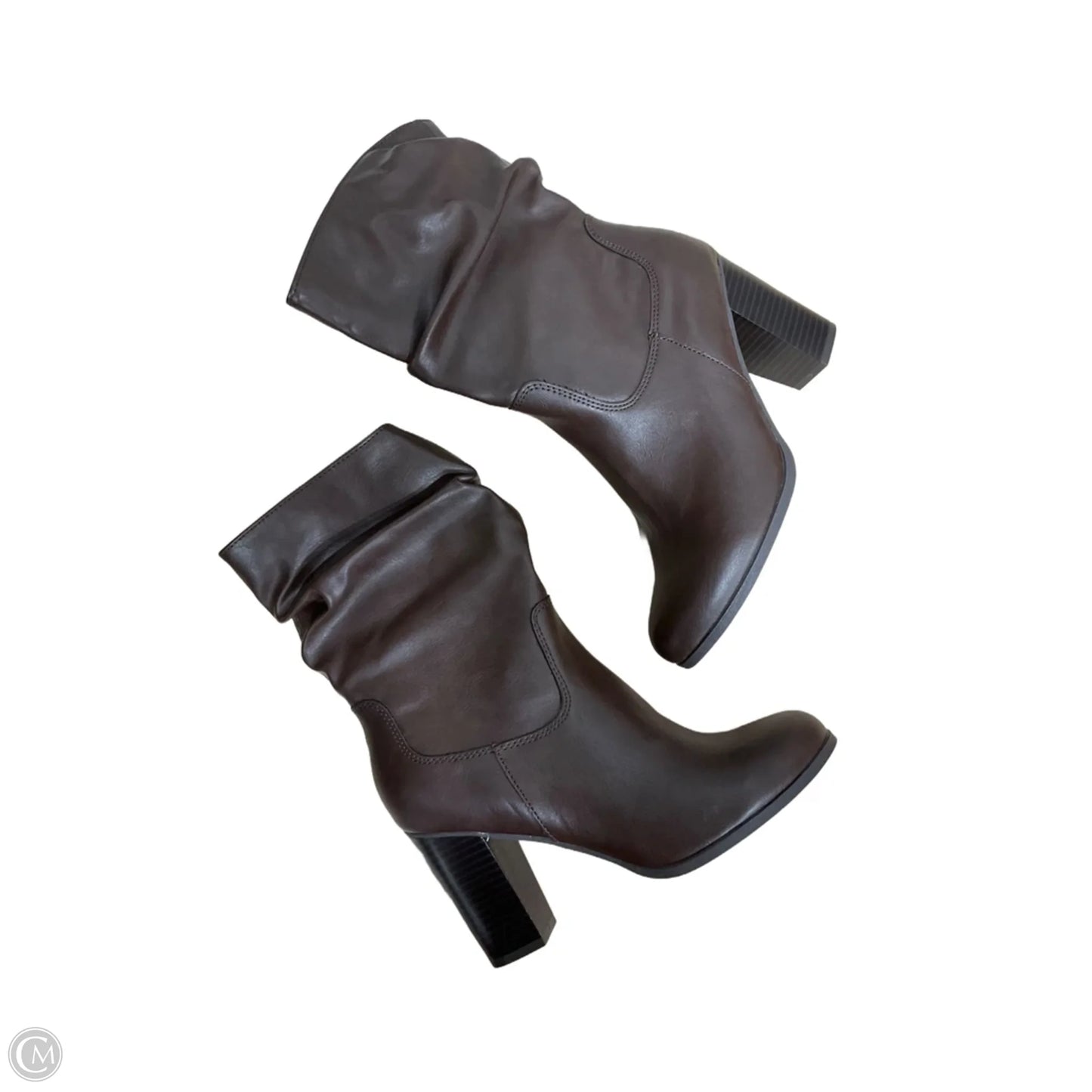 Boots Ankle Heels By Style And Company In Brown, Size: 8