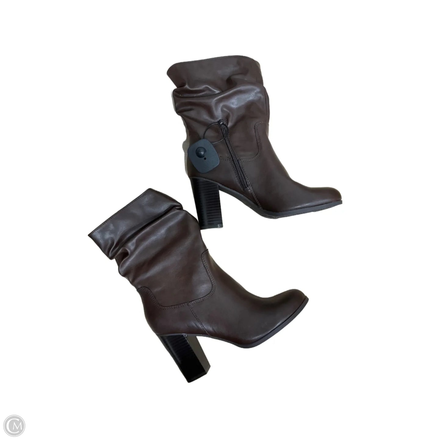 Boots Ankle Heels By Style And Company In Brown, Size: 8