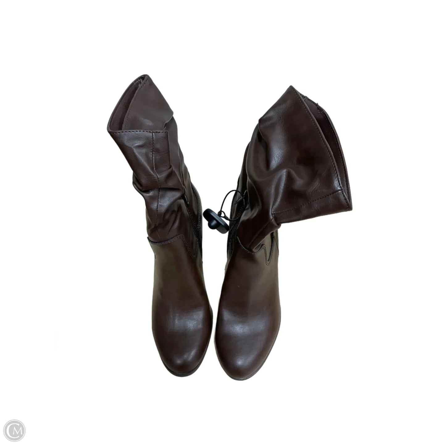 Boots Ankle Heels By Style And Company In Brown, Size: 8