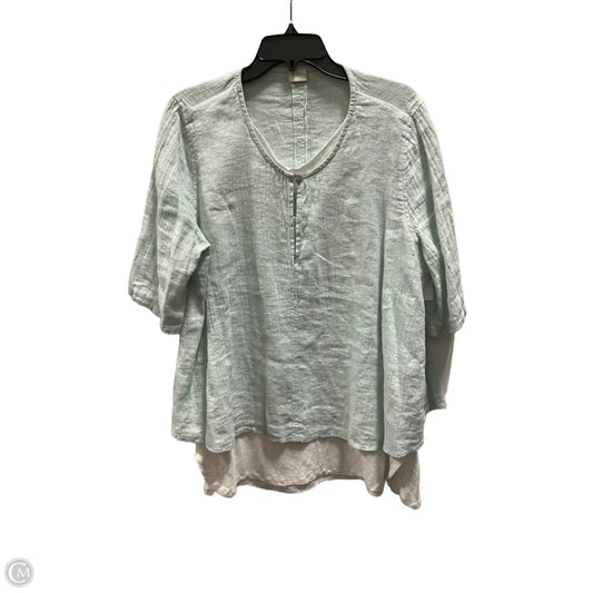 Top Short Sleeve By Poetry In Teal, Size: 14
