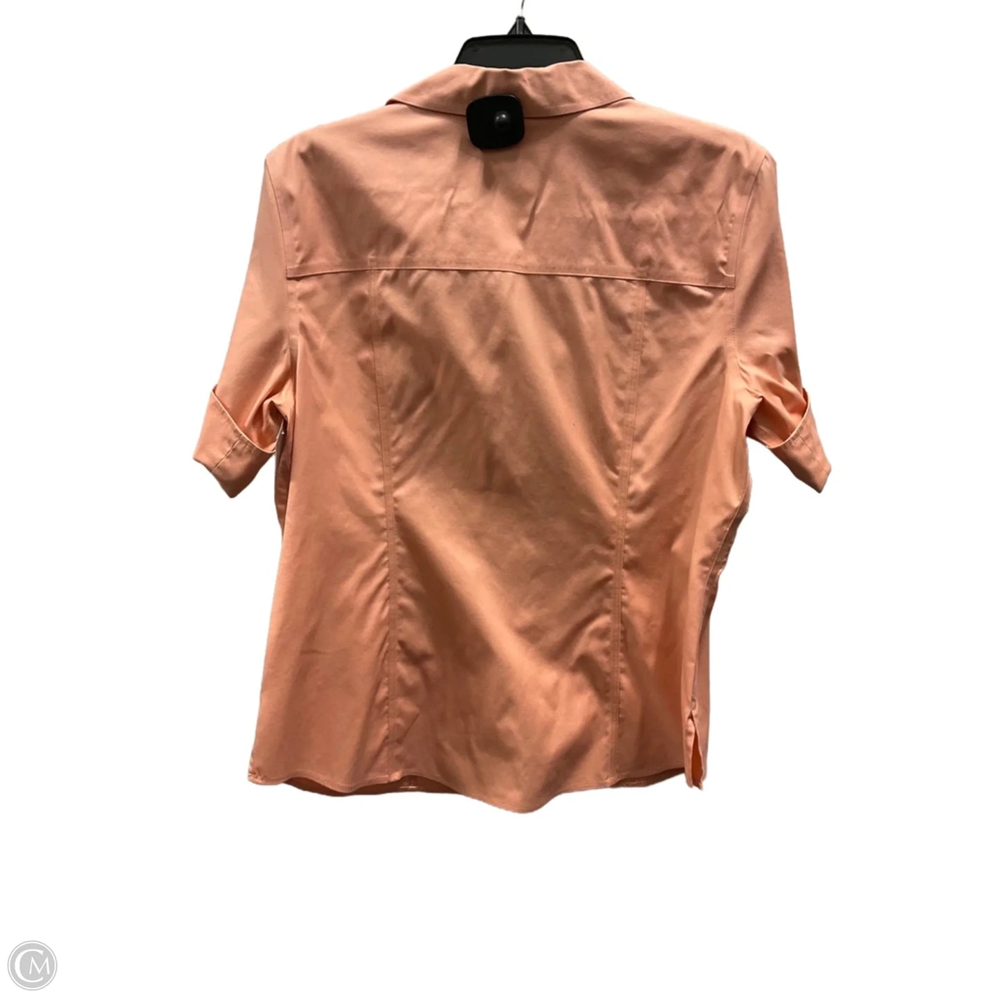 Blouse Short Sleeve By Chicos In Peach, Size: L