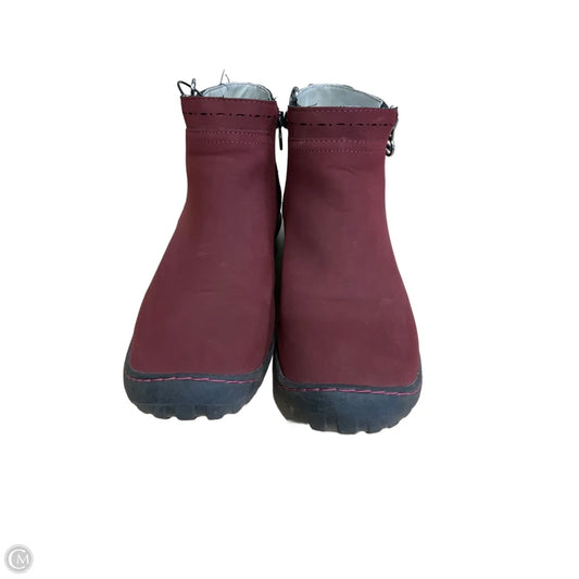 Boots Ankle Flats By Jbu By Jambu In Maroon, Size: 9