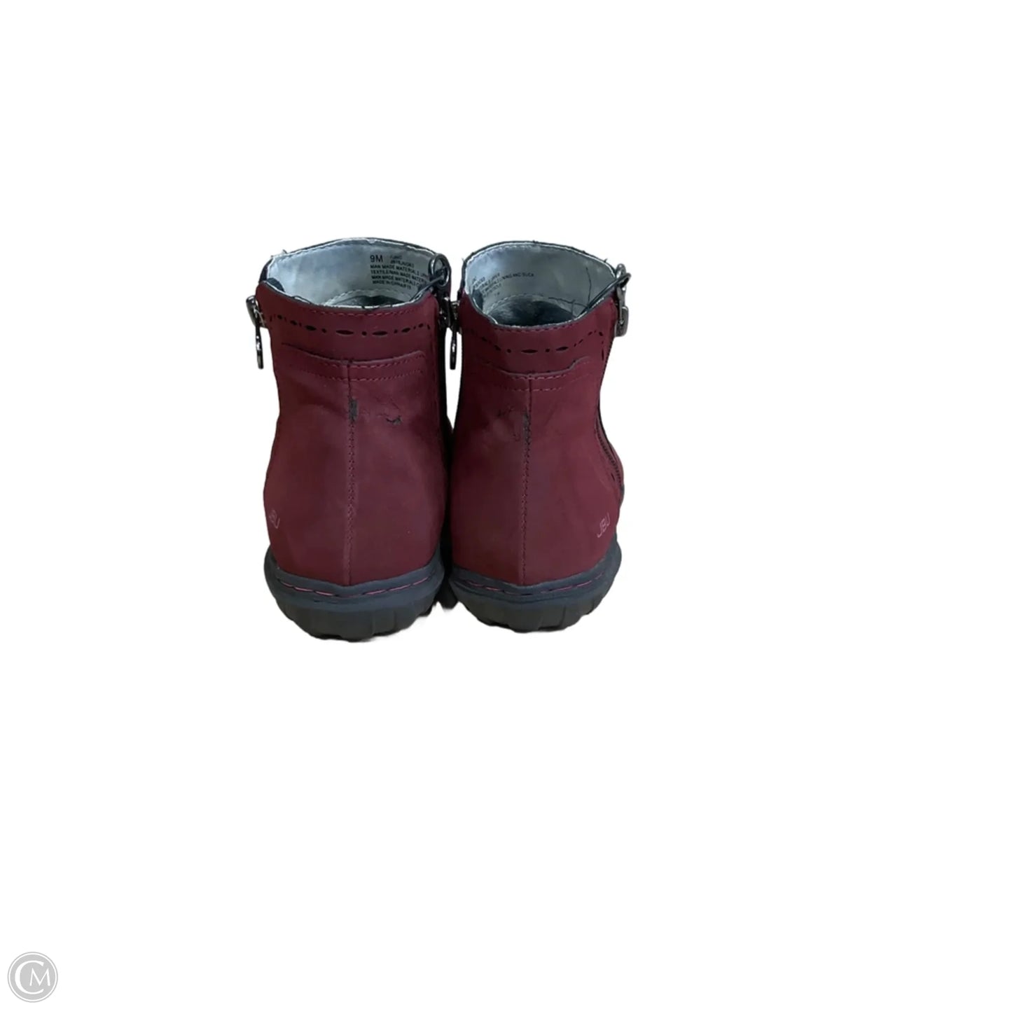 Boots Ankle Flats By Jbu By Jambu In Maroon, Size: 9