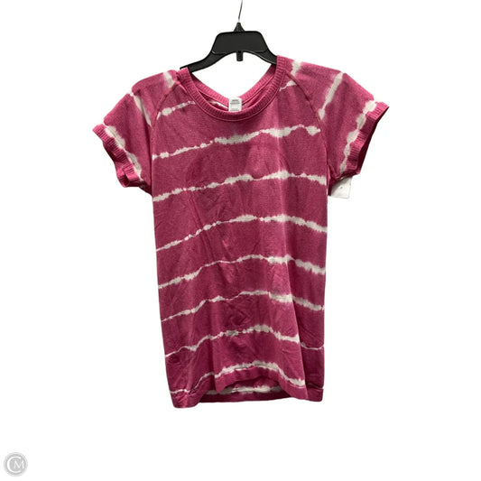 Athletic Top Short Sleeve By Lululemon In Pink, Size: 10