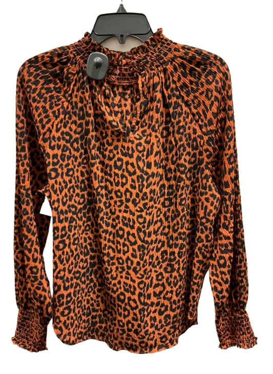 Top Long Sleeve By Loft In Animal Print, Size: M