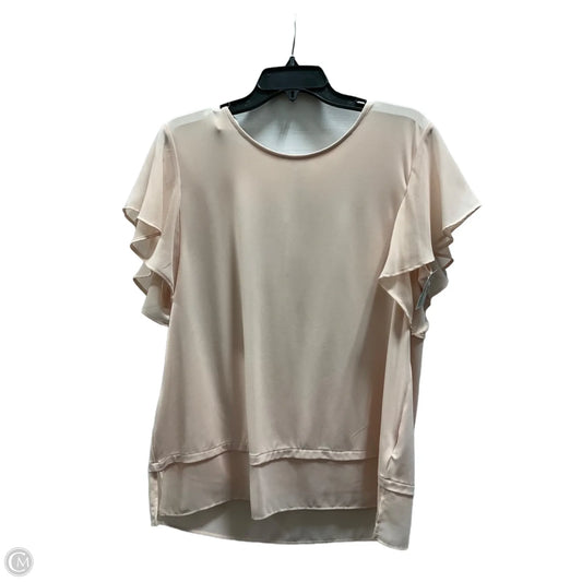 Top Short Sleeve By Calvin Klein In Pink, Size: L