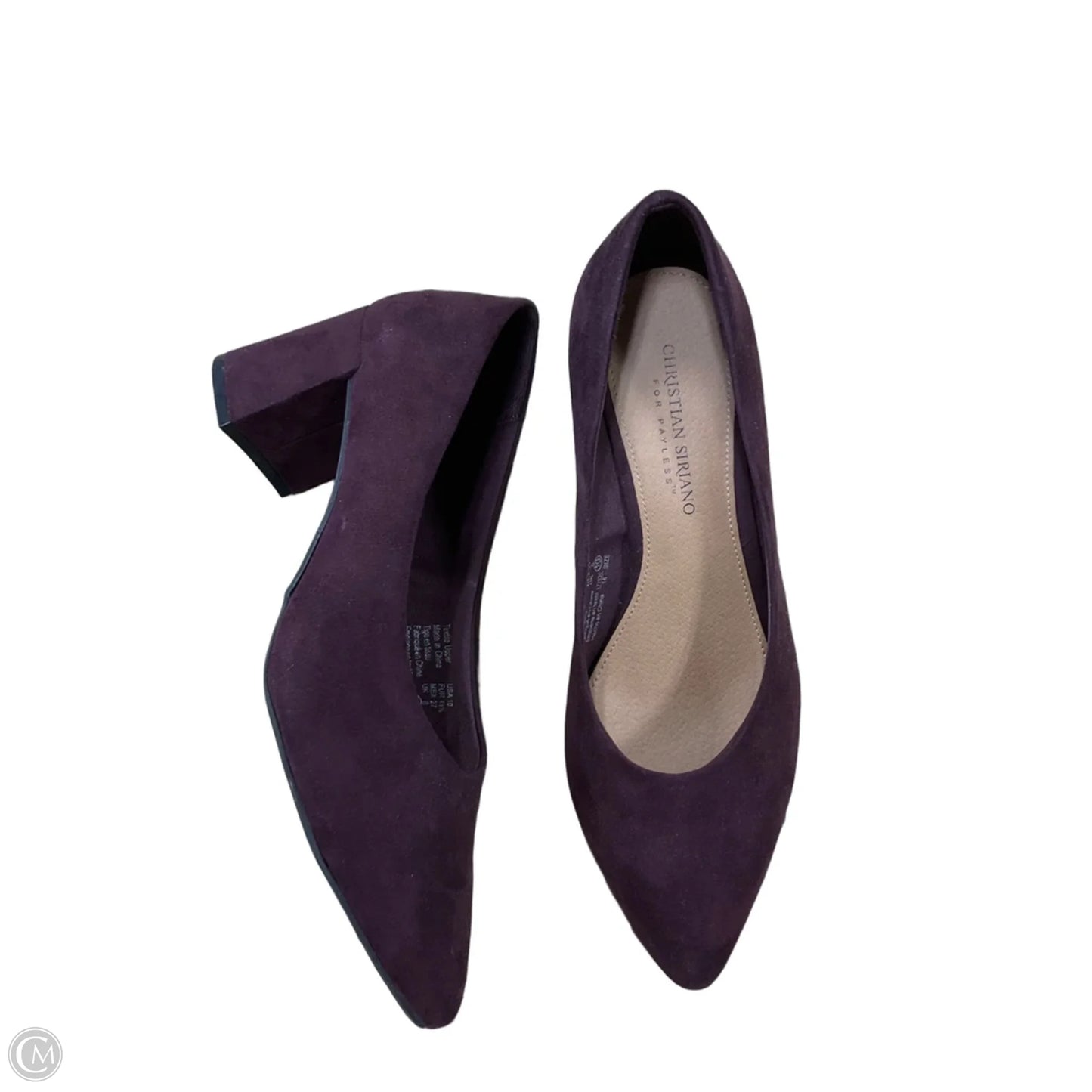 Shoes Heels Block By Christian Siriano For Payless In Maroon, Size: 10