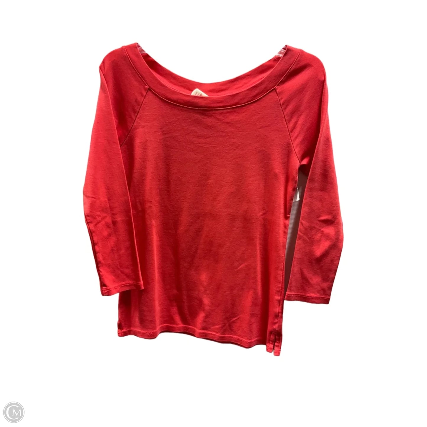 Top Long Sleeve Basic By Talbots In Orange, Size: Xs