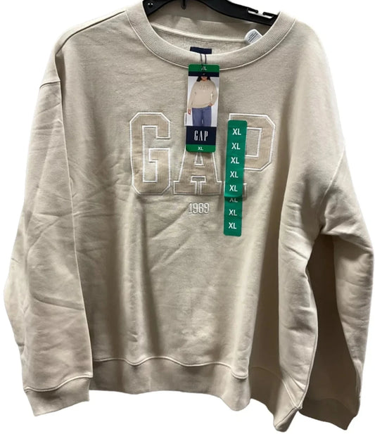 Top Long Sleeve By Gap In Cream, Size: Xl