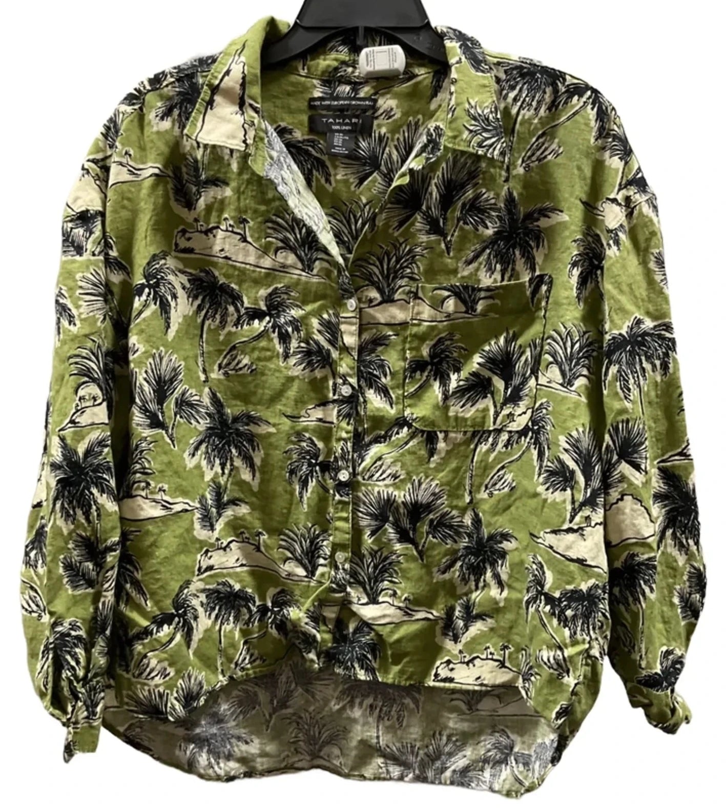 Blouse Long Sleeve By Tahari In Green, Size: Xl