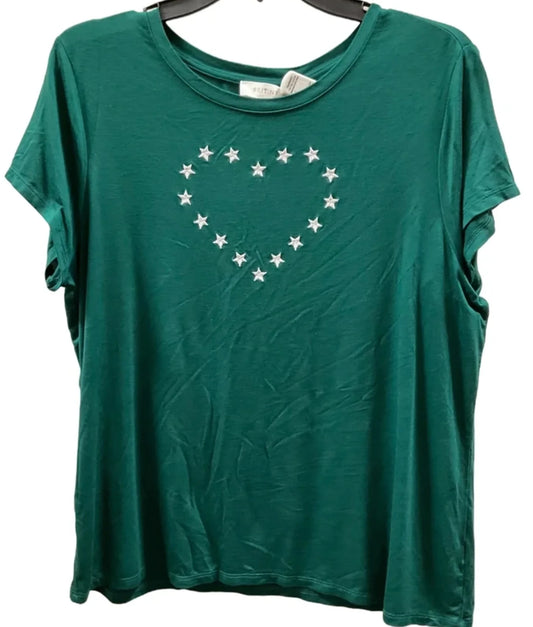 Top Short Sleeve Basic By Cmf In Green, Size: Xl