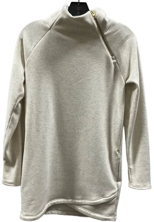 Athletic Top Long Sleeve Collar By Athleta In Cream, Size: Xxs