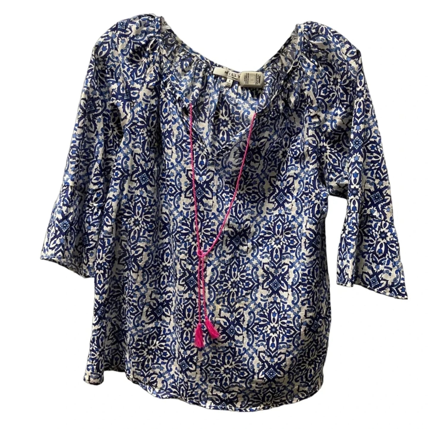 Top Long Sleeve Designer By Milly In Blue, Size: S