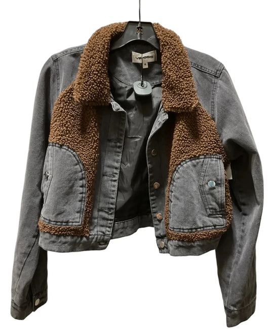 Jacket Denim By Vigoss In Black, Size: M