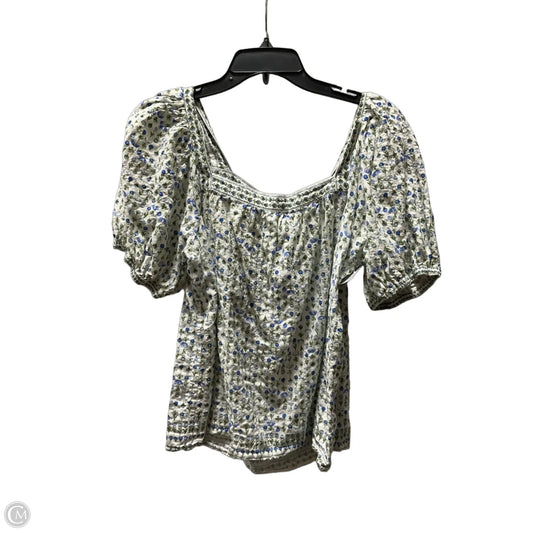 Top Short Sleeve By Max Studio In Floral Print, Size: Xl