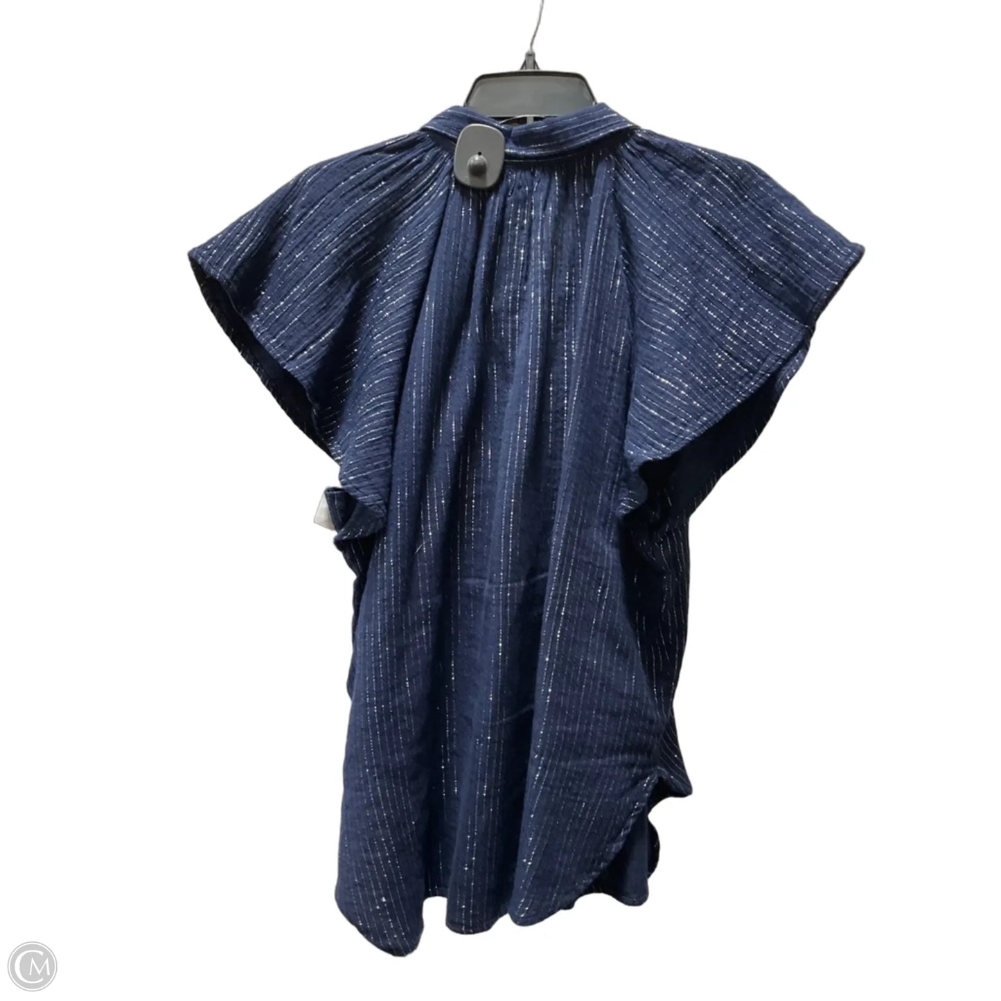 Blouse Short Sleeve By Gap In Blue, Size: L