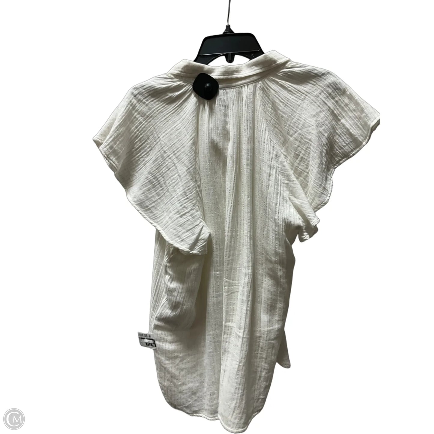 Blouse Short Sleeve By Gap In White, Size: L