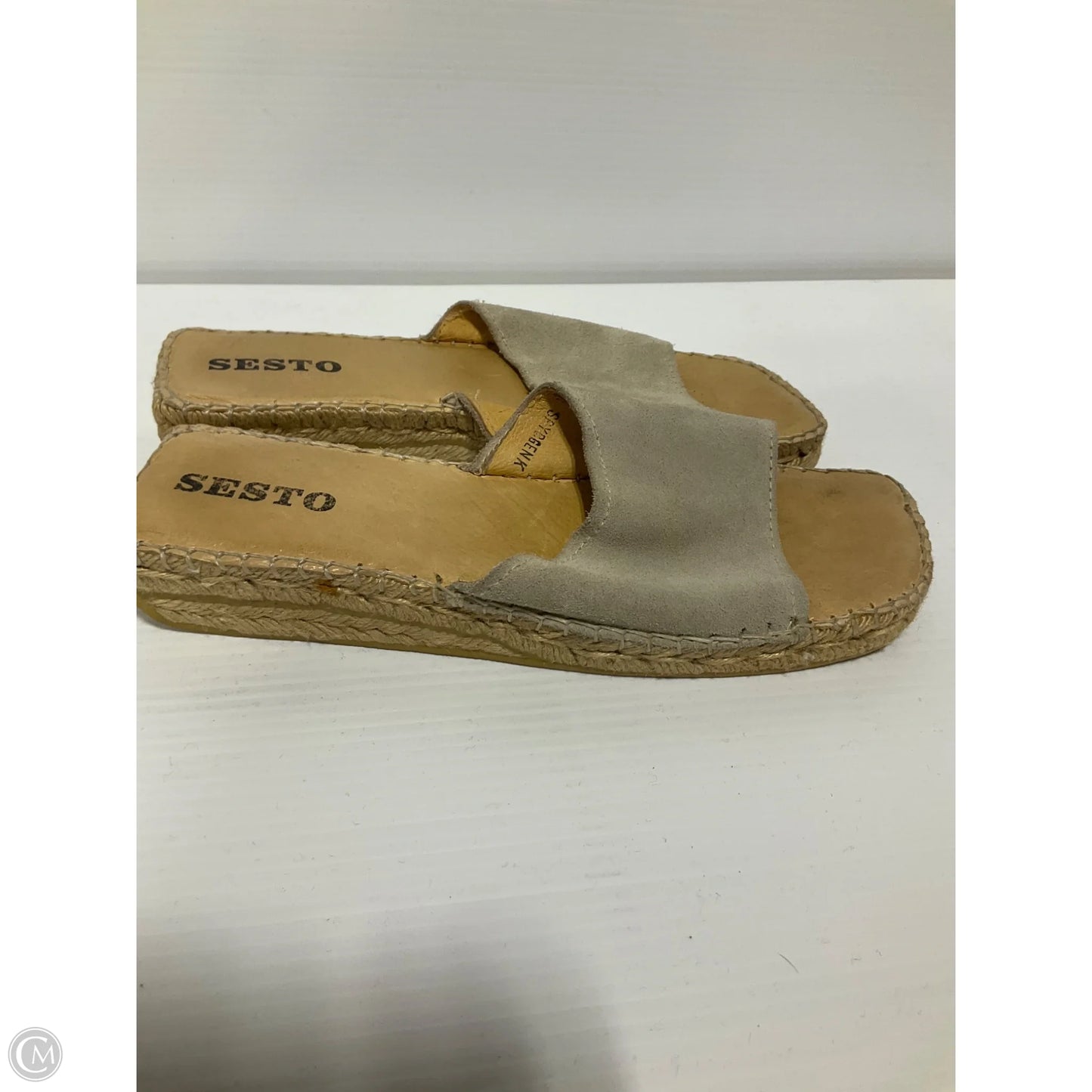 Sandals Flats By Sesto Meucci In Grey, Size: 9