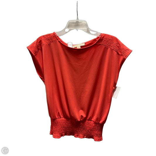 Top Short Sleeve By Michael By Michael Kors In Orange, Size: S