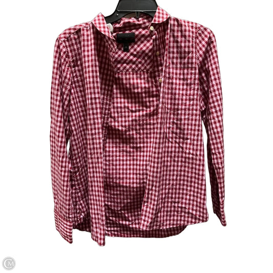Blouse Long Sleeve By J. Crew In Red, Size: 4