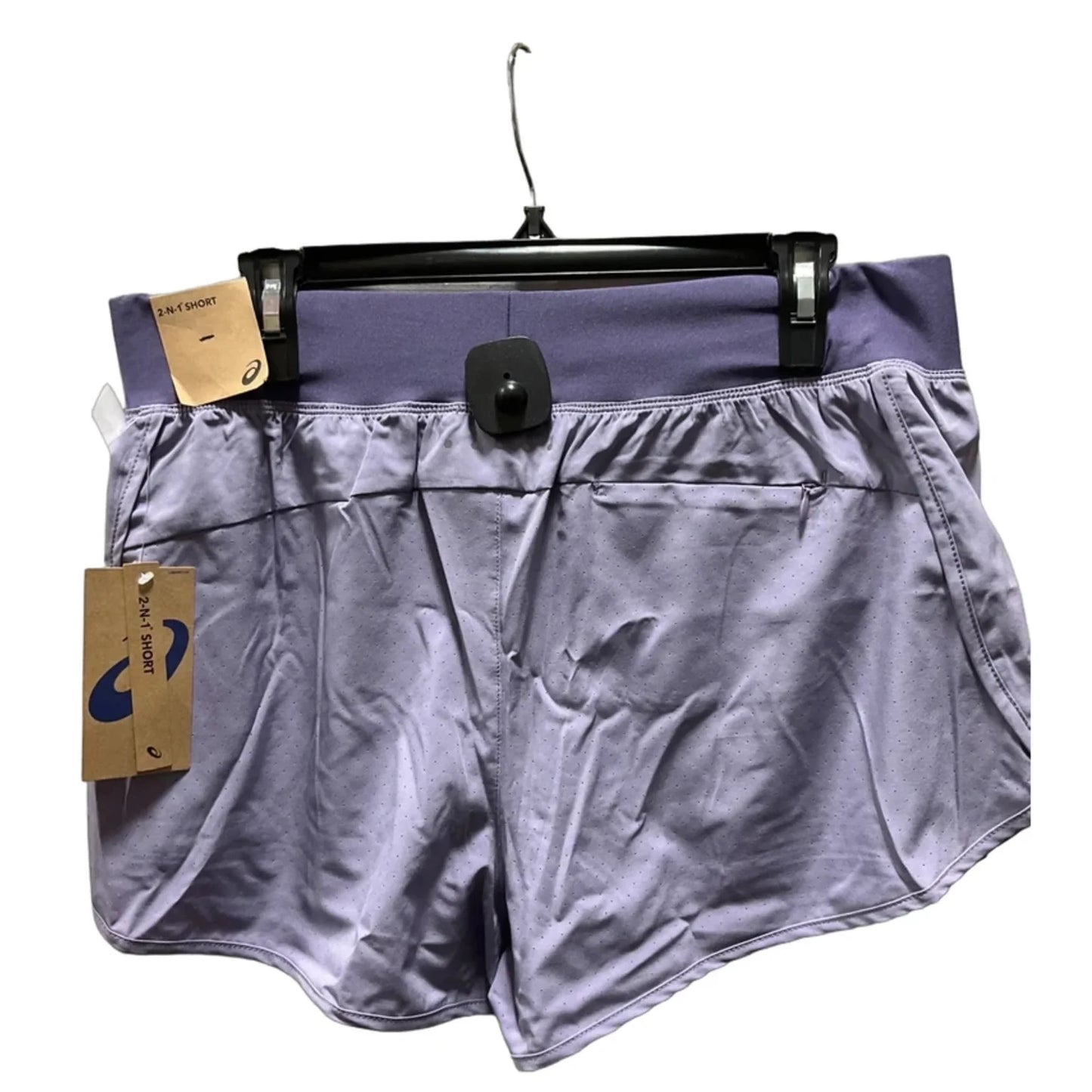 Athletic Shorts By Asics In Purple, Size: L