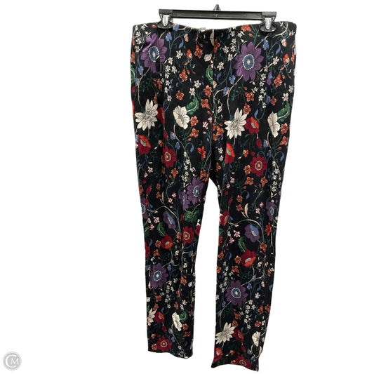 Pants Leggings By Chicos In Floral Print, Size: 12