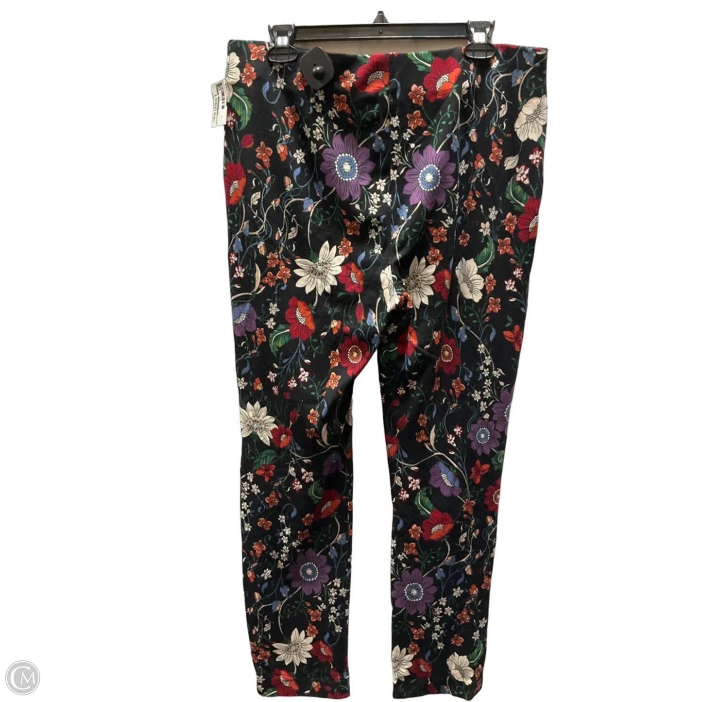 Pants Leggings By Chicos In Floral Print, Size: 12