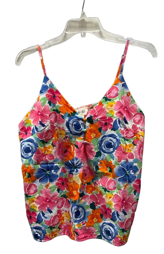 Top Sleeveless By Bibi In Multi-colored, Size: L