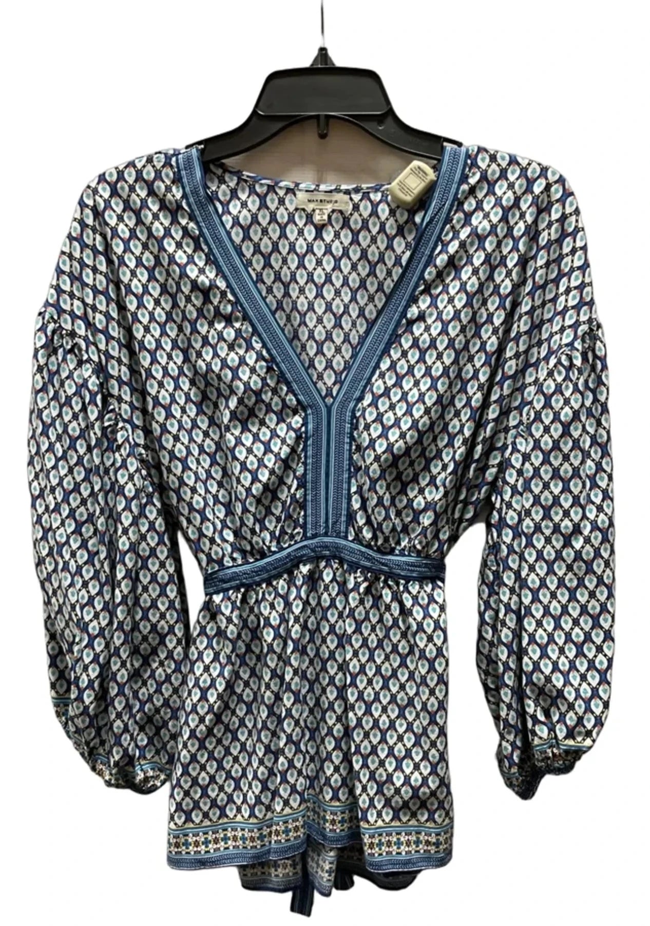 Top Short Sleeve By Max Studio In Blue, Size: Xlp