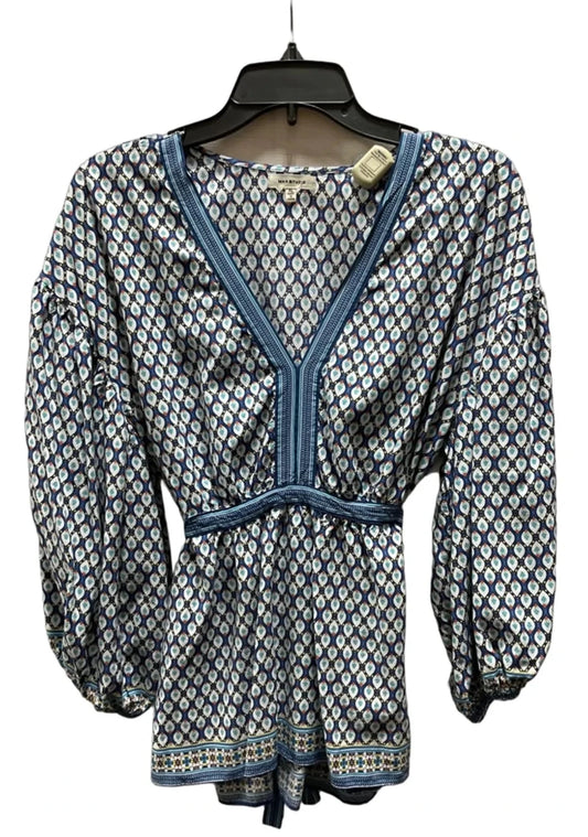 Top Short Sleeve By Max Studio In Blue, Size: Xlp