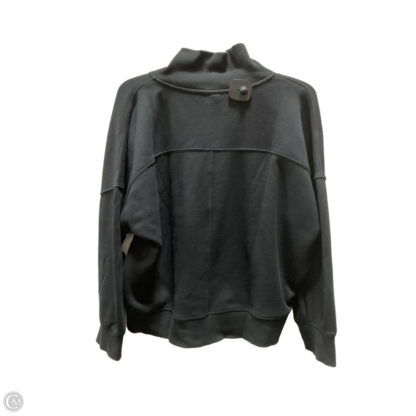 Athletic Top Long Sleeve Collar By Athleta In Black, Size: Lp